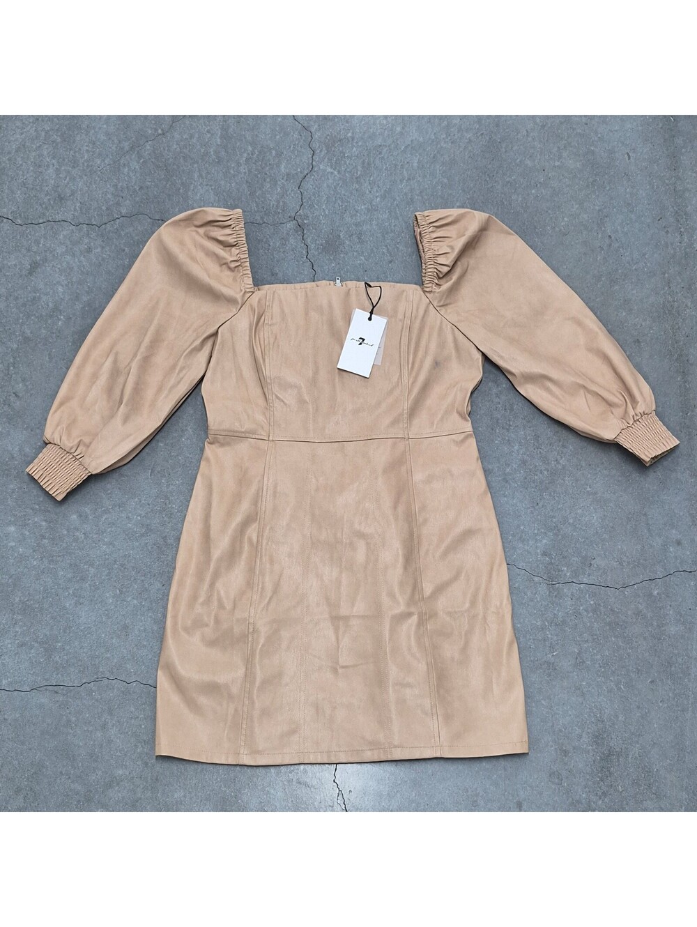 7 For All Mankind Nude Polyurethane Dress